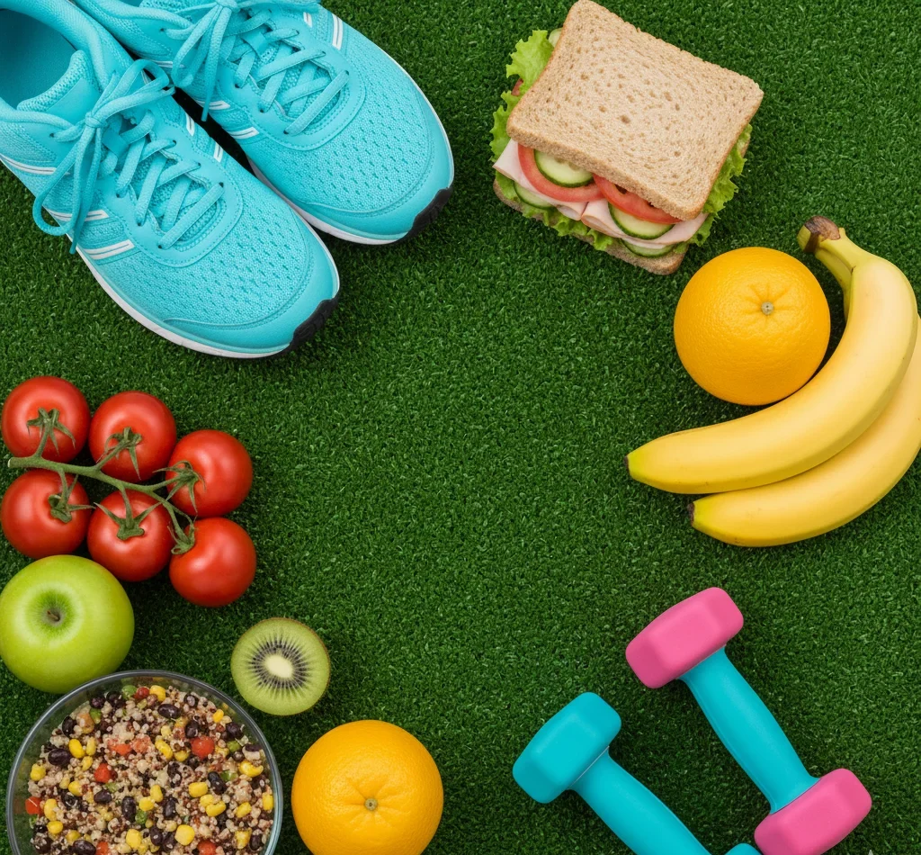 Indian balanced meal plate with vegetables and grains for weight loss