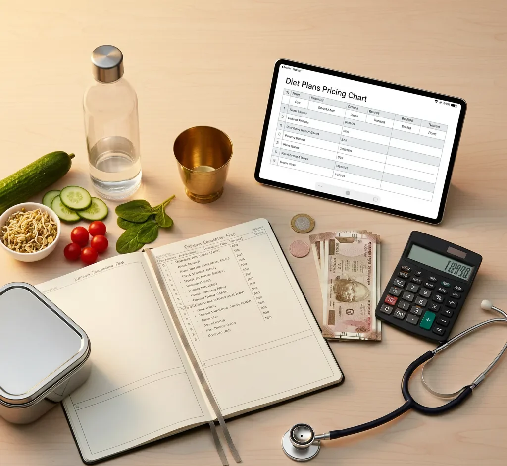 Indian balanced meal plate with vegetables and grains for weight loss